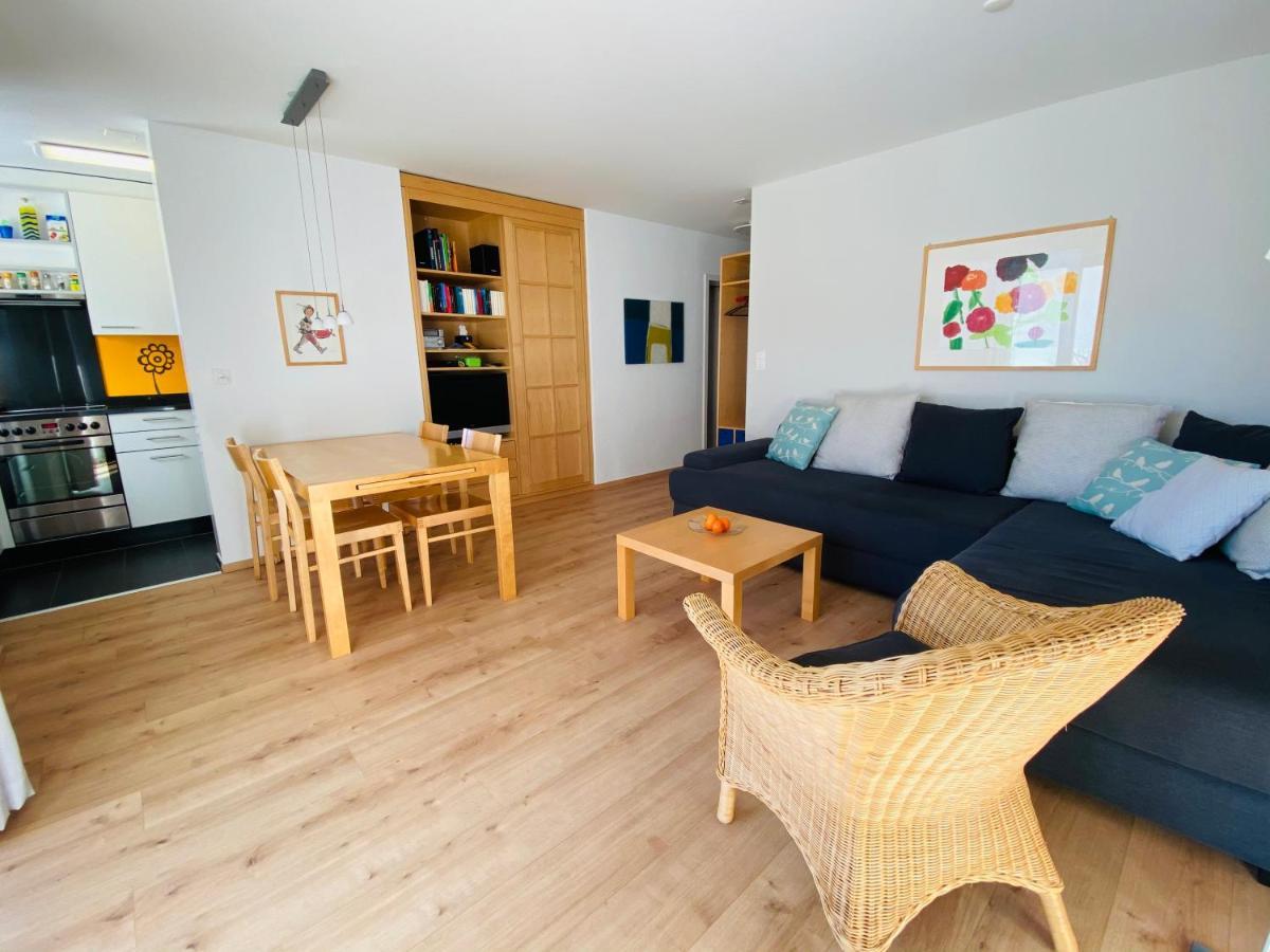 Casa Zundregn - Ein Bijou Mit Privater Terrasse Und E-Mobility Lägenhet Savognin Exteriör bild